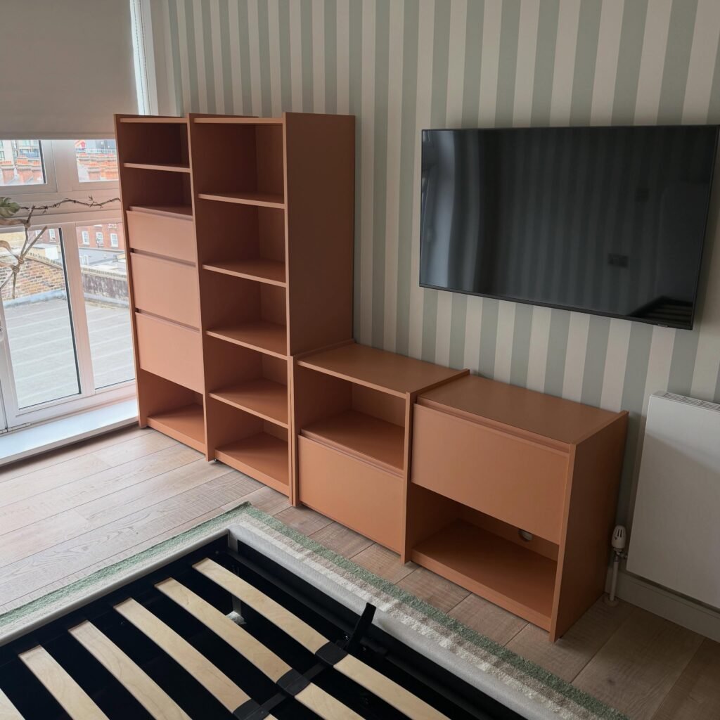 TV unit and wall shelves