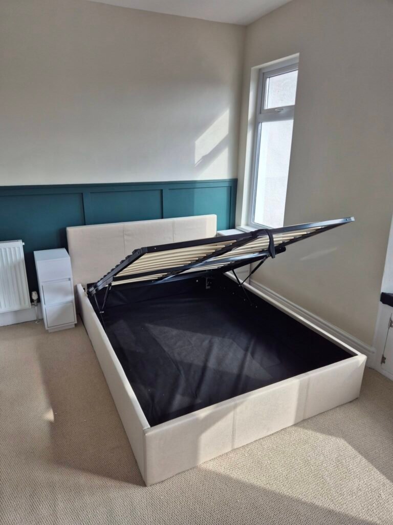 King-size storage bed